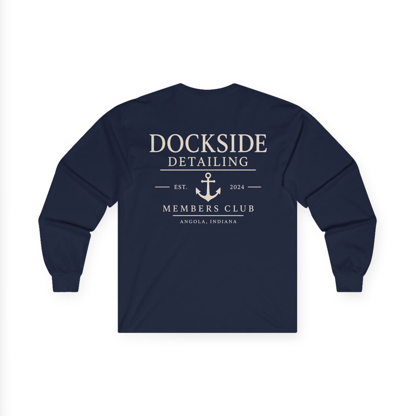 Dockside Detailing Long Sleeve Tee — Members Club Anchor Shirt