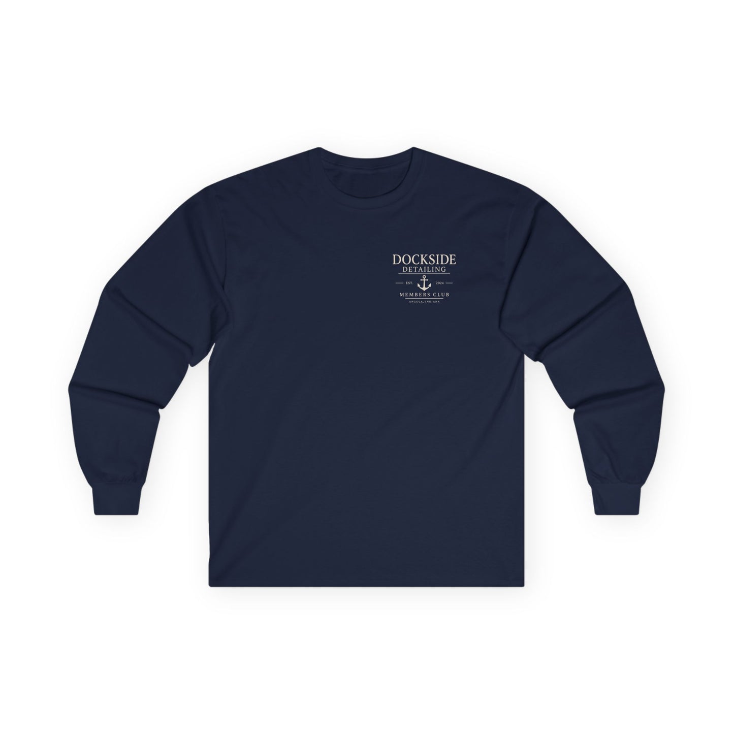 Dockside Detailing Long Sleeve Tee — Members Club Anchor Shirt